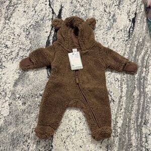 H&M Cozy Brown Bear Footie